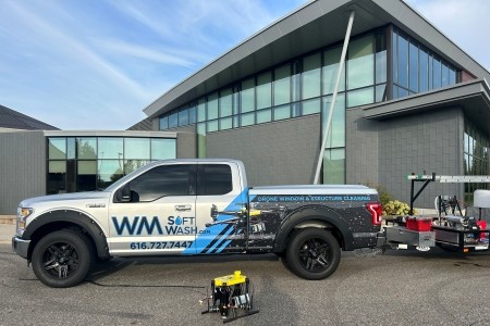 Drone building washing commercial property grand rapids