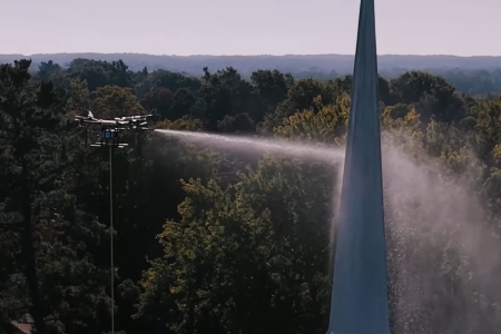 Drone vs boom lift safer ways to clean commercial buildings