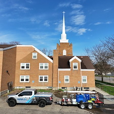 Drone-Softwash-church-steeple-cleaning 0